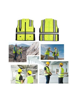 Bluejw Reflective Safety Vest Fluorescent Yellow/Black  - Image 2
