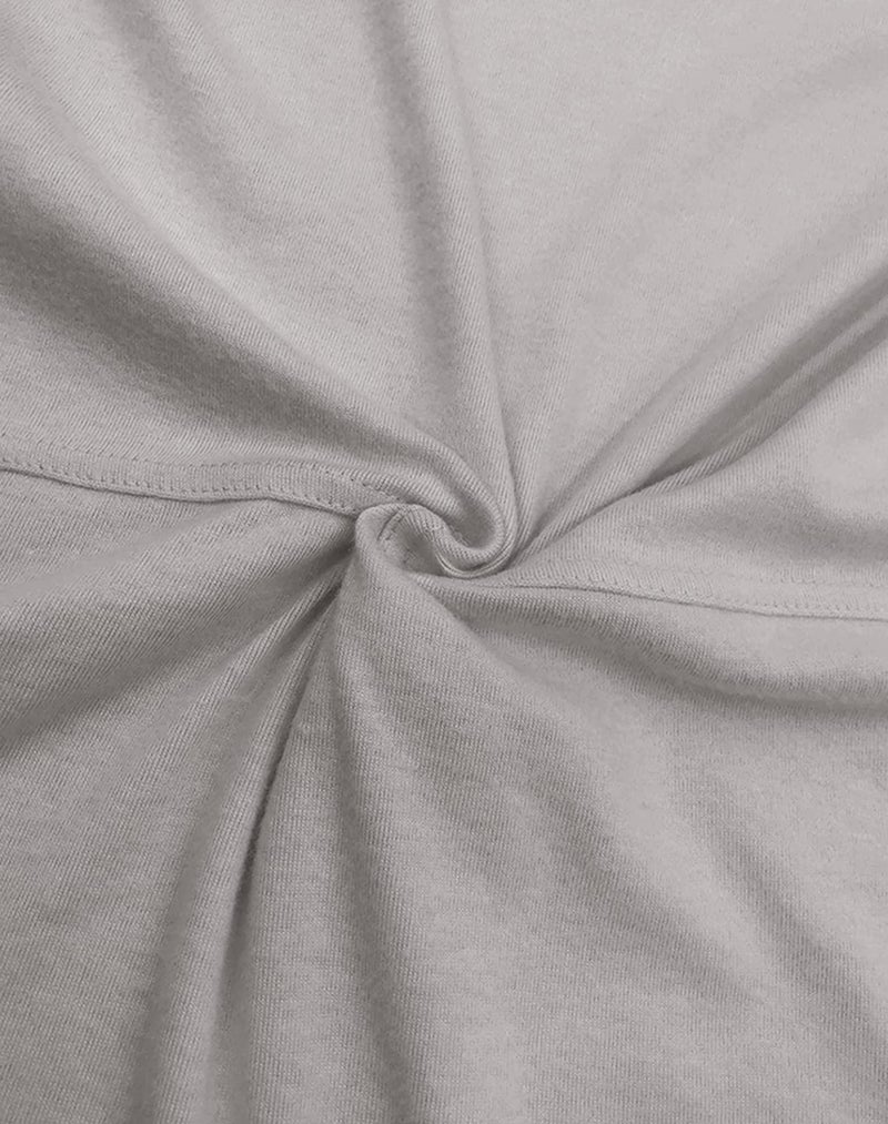 Floral Find Women's Long Sleeve Lapel Half Zip Up Sweatshirt Solid Stylish Loose Fit Casual Pullover Tops Grey - Image 4