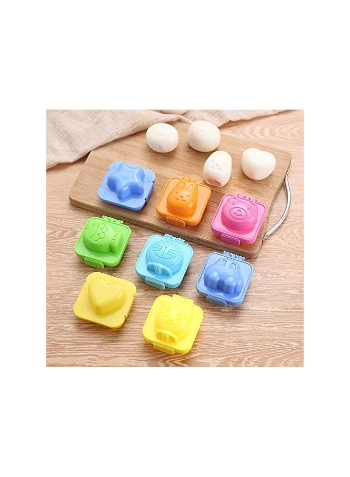 CMGTYYD 6 Pcs Cartoon Cute Boil Egg Mold, Egg Sushi Rice Mould Plastic Cake Chocolate Mold With Rabbit Bear Fish Car Star Love Heart Shape Decorating Fondant Cake Cookery Molds - Image 4