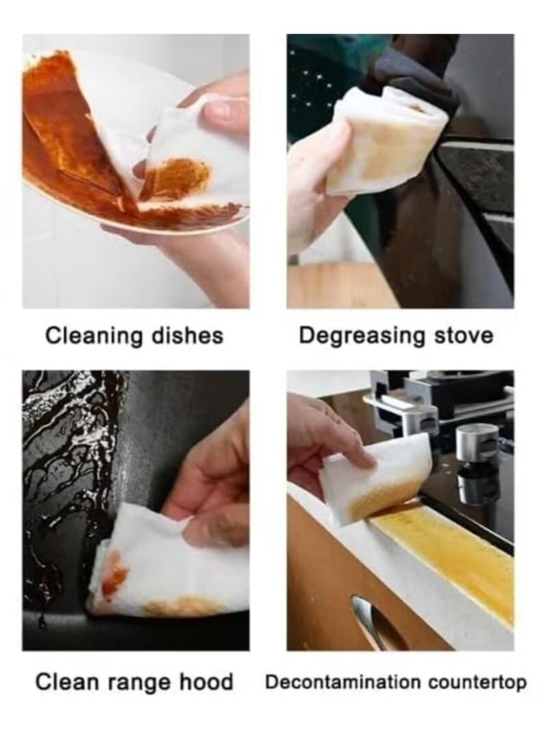 Generic Kitchen Wipes for Heavy Duty Degreasing | Grease Removal Wet Wipes (Economical Pack) - Image 2