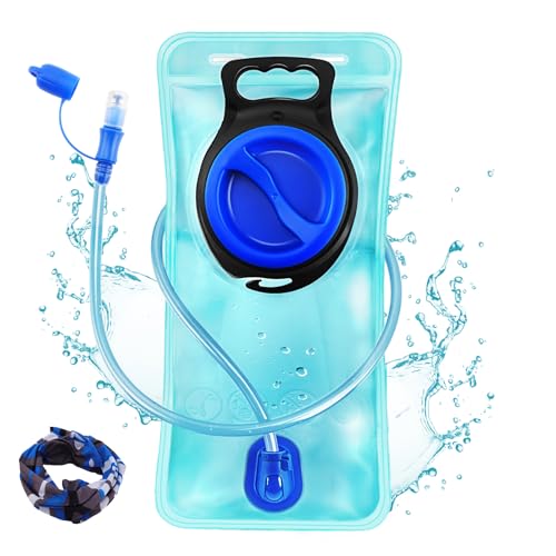 CHERAINTI Hydration Bladder 25L Water Bladder for Hiking Backpack Leak Proof Water Reservoir Storage 25 Liter BPAFree Water Pouch Hydration Pack Replacement for Biking Climbing Cycling Running Blue - Image 1