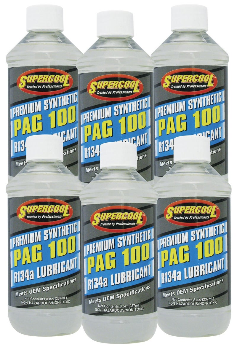 TSI Supercool P10086CP 100 PAG Viscosity Oil 8 oz 6 Pack
