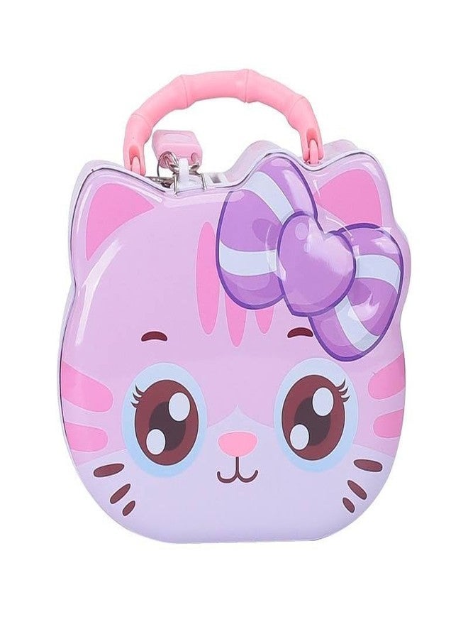 SQUICKLE Cute Cartoon Creative Portable Piggy Bank | Money Saving Box with Combination Lock | Mini Coin Bank Gifts for Boys and Girls | Best Return Gifts for Kids (Pack of 1) (Kitty) - Image 1
