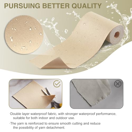 Gheeidau Canvas Repair Tape 4×70 Inch Waterproof Self-Adhesive Fabric Repair Patch for Repairing Boat Covers,Tents,Patio Umbrellas,Car Seats,Luggage,Sofas.(Grey) - Image 3
