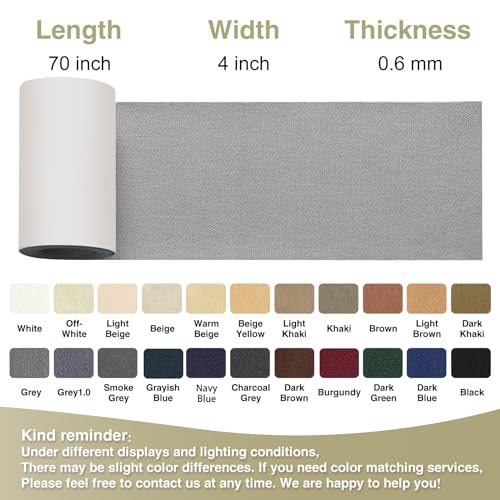 Gheeidau Canvas Repair Tape 4×70 Inch Waterproof Self-Adhesive Fabric Repair Patch for Repairing Boat Covers,Tents,Patio Umbrellas,Car Seats,Luggage,Sofas.(Grey) - Image 4