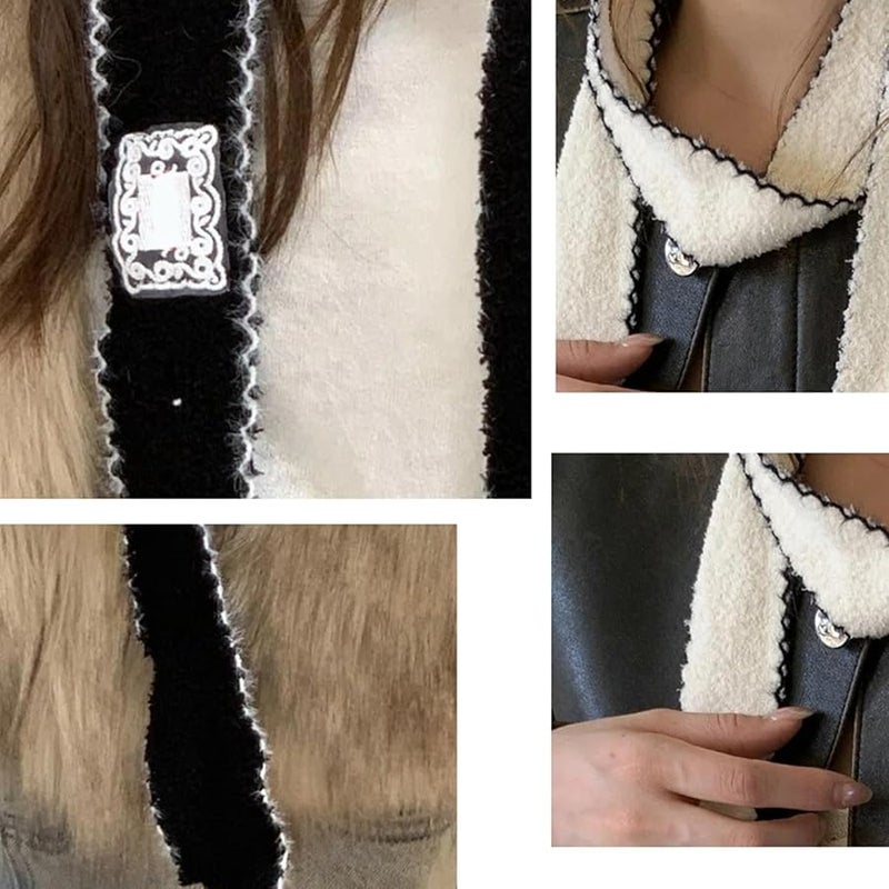 Unisex Soft Narrow Long Ribbon Scarf With Hook Sewn Fringes For Fall Winter - Image 5