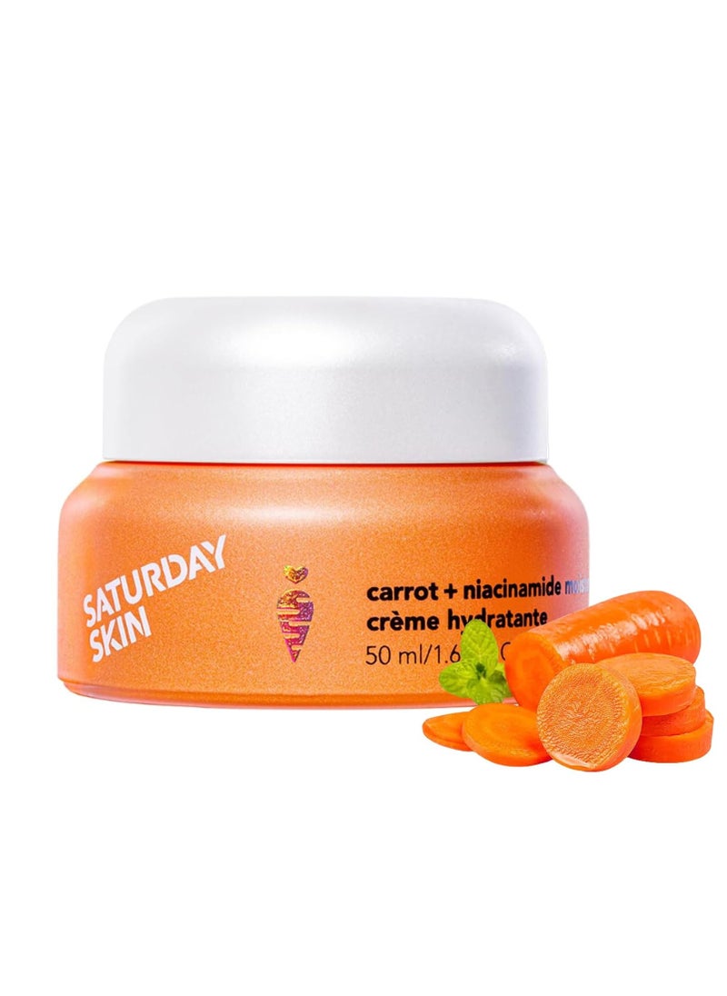 saturday skin Saturday Skin Face Moisturizing Cream with Carrot, Niacinamide, Ceramides & Centella Asiatica, Peptide, Paraben-Free, Sulfates-Free, Fragrance-Free, Anti Wrinkle Facial Cream(1.61 Ounce)  - Image 1