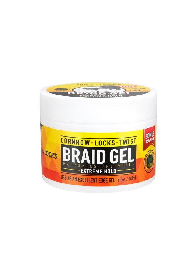 AllDay Locks Braid Gel | Extreme Hold Smooths & Tames Frizz | No Flaking Or Drying | High Shine Long Lasting For Braids Locks Twists Cornrows | 5 Oz - Image 2