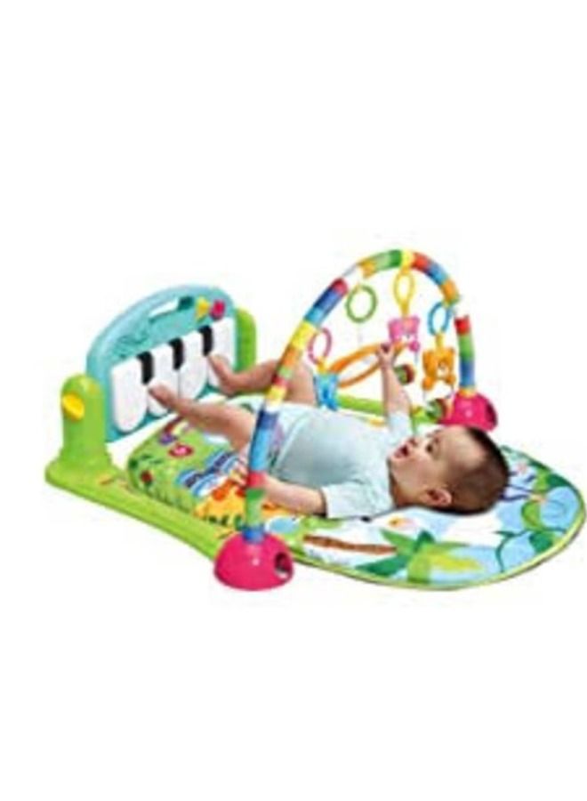 Large Play & Learn Infant Gym Toys Piano Activity - Baby Kick and Gym Play Mat Lay & Play 3 in 1 Fitness Music and Lights Fun Piano for 0-36 Months Girl Boy - Easy to Disassemble and Washable - Image 2