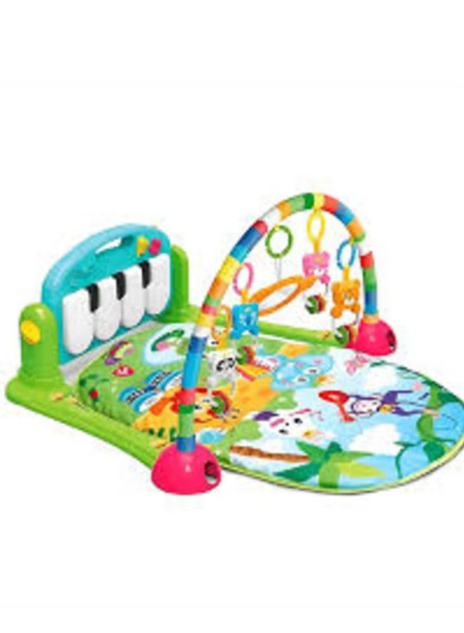 Large Play & Learn Infant Gym Toys Piano Activity - Baby Kick and Gym Play Mat Lay & Play 3 in 1 Fitness Music and Lights Fun Piano for 0-36 Months Girl Boy - Easy to Disassemble and Washable - Image 1