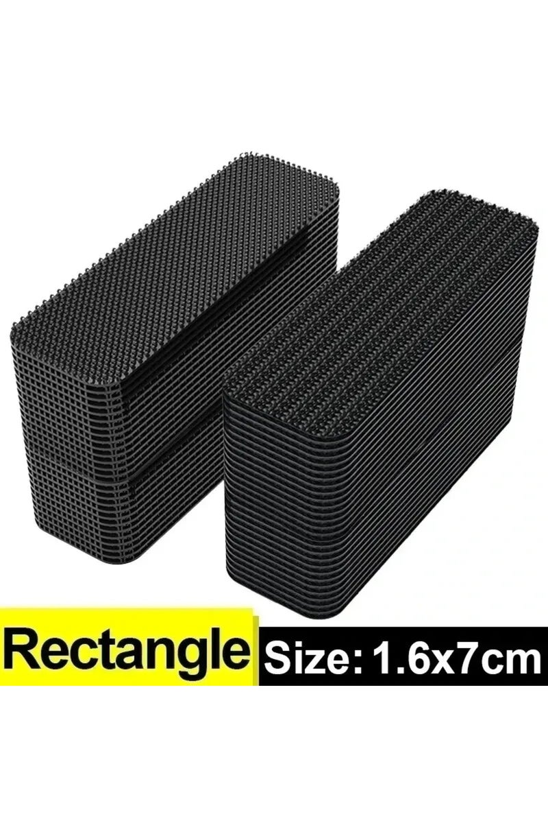 10pairs Rectangle New Carpet Fixing Stickers Double Faced High Adhesive Car Carpet Fixed Patches Hom
