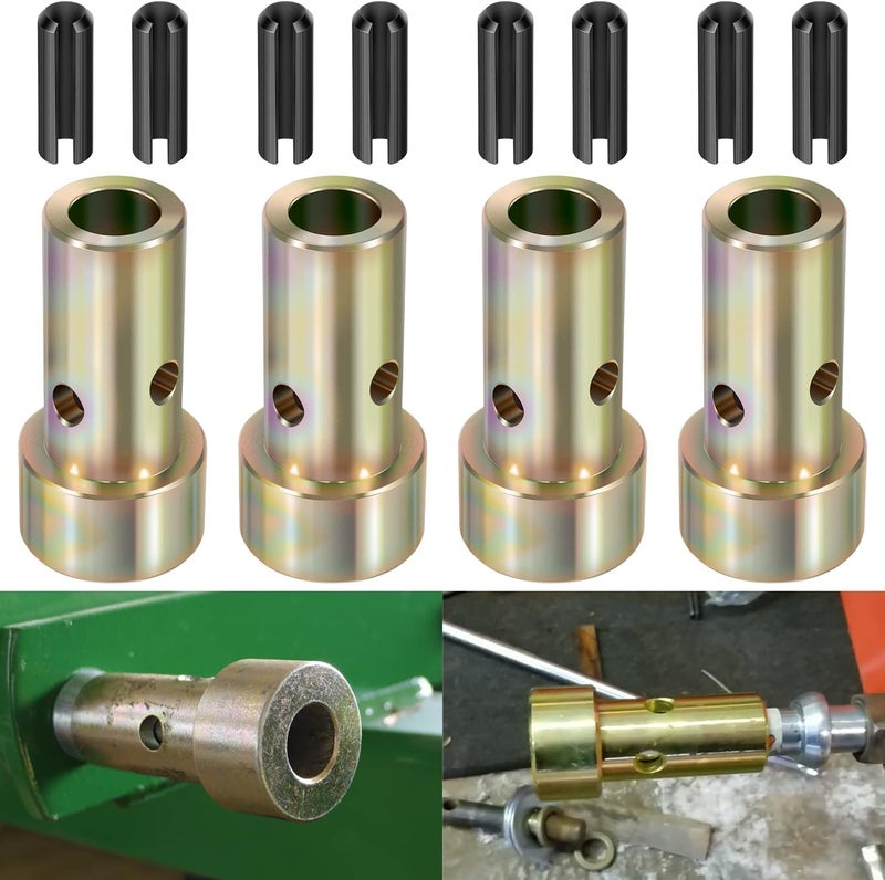 Yoursme 2 Pairs of Cat 1 Quick Hitch Adapter Bushings Set for Category I 3-Point Tractors - Image 1