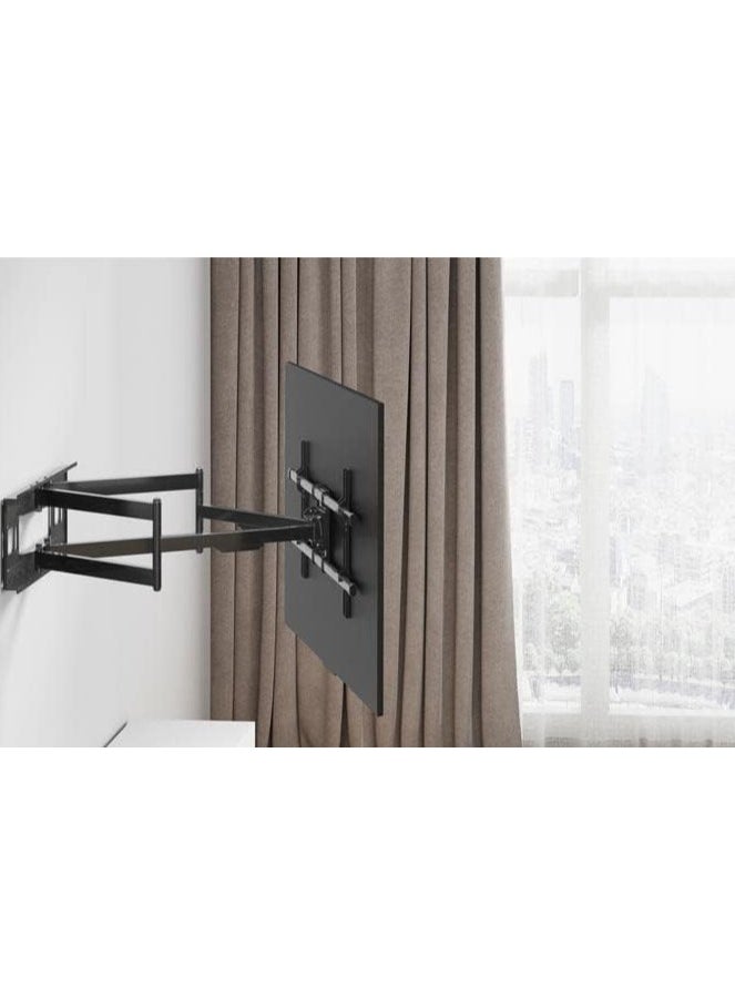 ELTRAZONE SH-1016P Heavy-Duty Full-Motion TV Wall Mount with Long Arm Extension – Supports 43" to 90" TVs up to 80kg (176lbs) – Max Mounting Hole 800x400mm – Durable Black Finish – Flexible Tilt, Swivel & Rotation for Optimal Viewing - Image 3