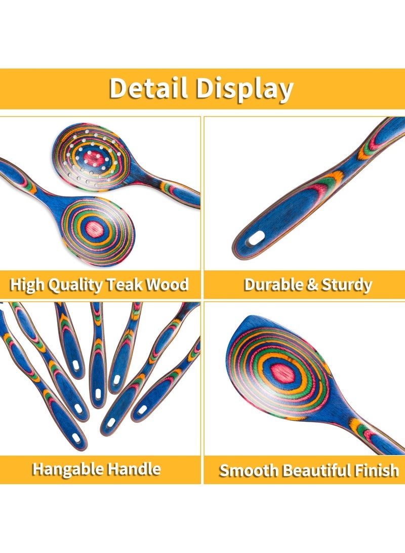 general Seven-piece Italian flour salad spoon, kitchen utensils, soup spoon, non-stick pan, large color spatula, kitchen tools - Image 3