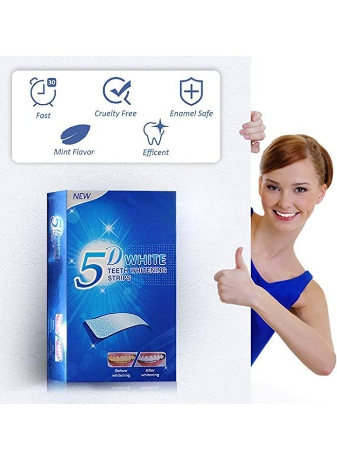 شرائط تبييض الأسنان خماسية الأبعاد، 10 قطع - Image 2