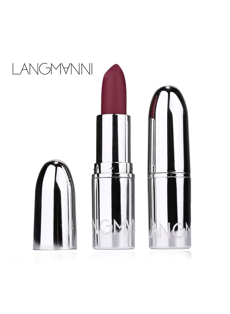 LANGMANNI 8 درجات من أحمر الشفاه الفضي غير اللامع - لون شفاه لا يترك بقع على الكوب (#08) - Image 3