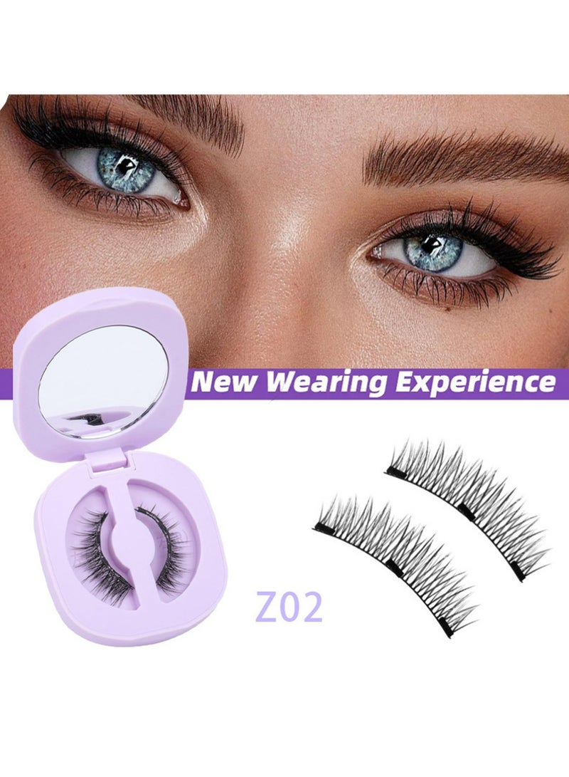 Dougez Magnetic Eyelashes with Applicator Natural Magnetic Lashes Wispy False Eyelashes with Magnets Fairy Lashes No Need Glue Cat Eye Lashes - Image 4