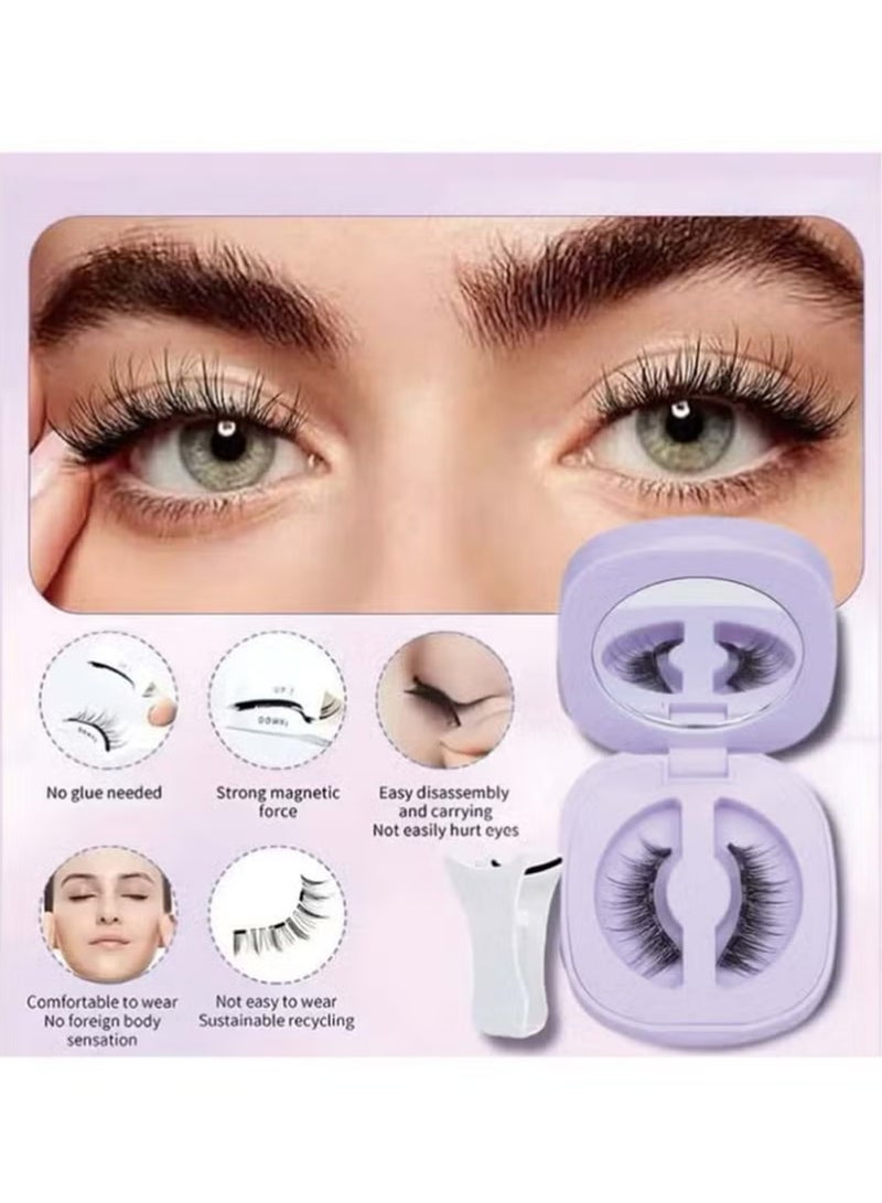 Dougez Magnetic Eyelashes with Applicator Natural Magnetic Lashes Wispy False Eyelashes with Magnets Fairy Lashes No Need Glue Cat Eye Lashes - Image 5