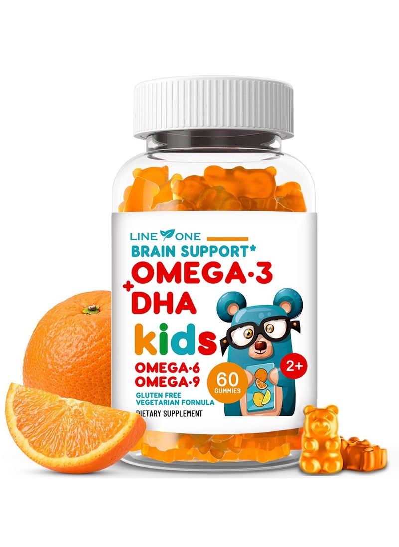Kid's Gummy Omega 3 with DHA Children Dietary Supplement Multi Vitamins