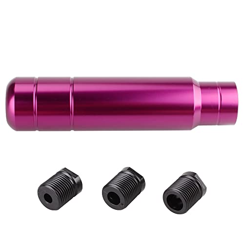 BARTOO Aluminum Weighted Manual Shift knobs, Long Stick Shift Knob Gear Shifter Knobs, Car Accessories Lever Cover Head Universal Shifter Knobs with 3 Threaded Adapters (Purple) - Image 3
