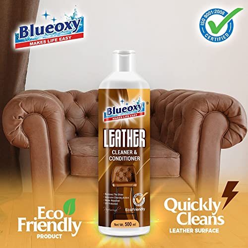 BLUEOXY Leather Cleaner and Conditioner Gel | Leather Conditioner for Car Seat | Leather Sofa Cleaner Liquid | Leather Seat Cleaner for Car | Leather Cleaner | Ecological Formulation | 500 ML | Qty 2 - Image 2