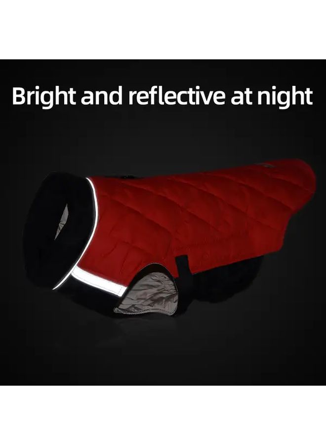2025 معطف شتوي للكلاب مقاوم للماء والرياح مع طوق عاكس أصفر أخضر 3XL - Image 3