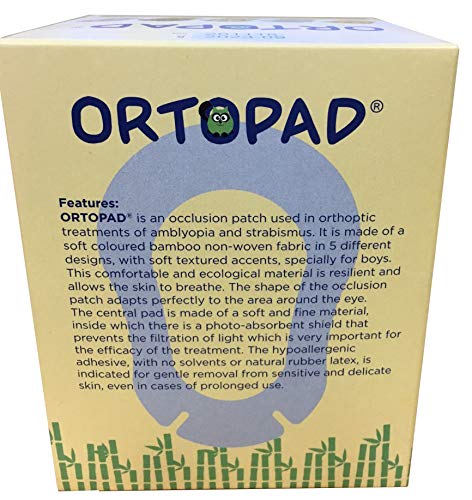 Ortopad Ortopad® Soft Bamboo Boys Eye Patches, 50/Box (Regular Size, 4+ yrs) Textured Accents  - Image 3
