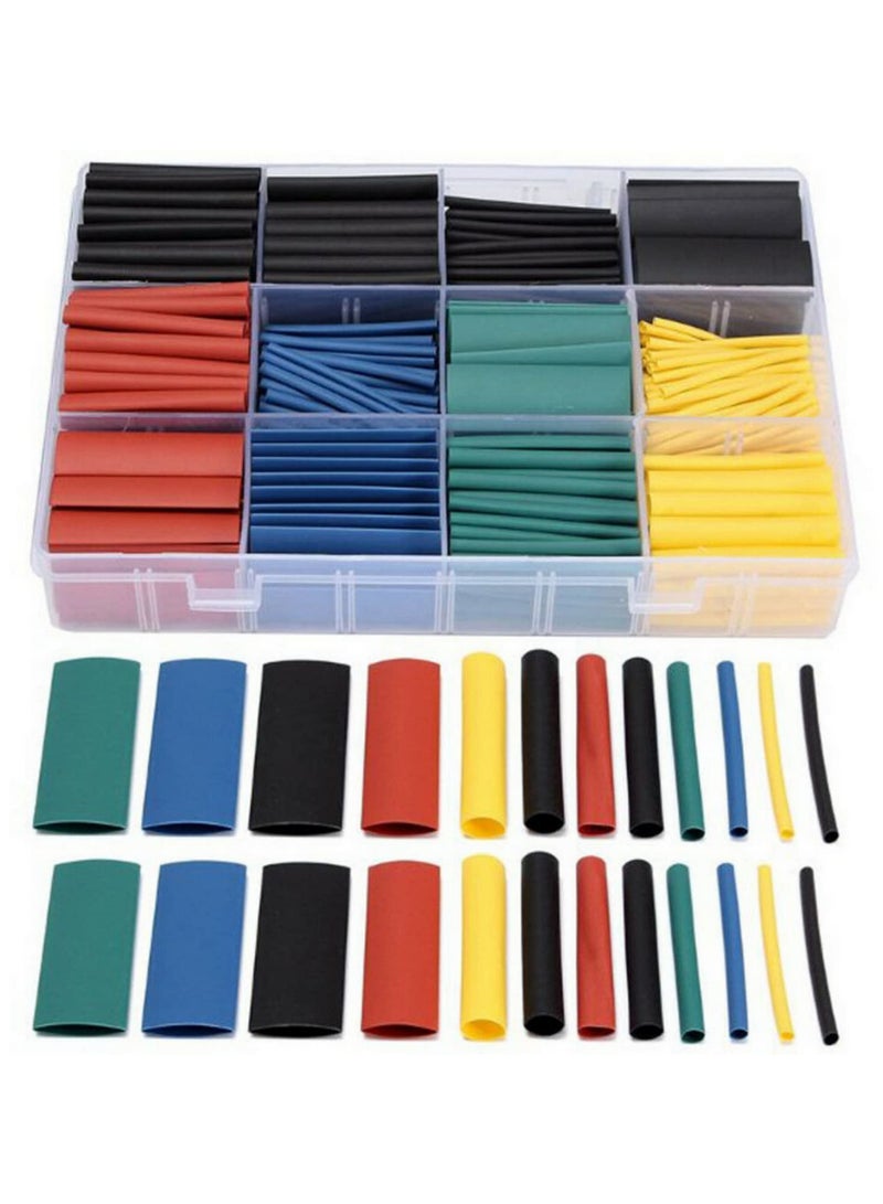 530pcs Heat Shrink Tubing Kit Insulation Shrinkable Tube Assortment Electronic Polyolefin Wire Cable Sleeve Tubes 2:1 Ratio for Wire Cable Wrap and Protection  - Image 2