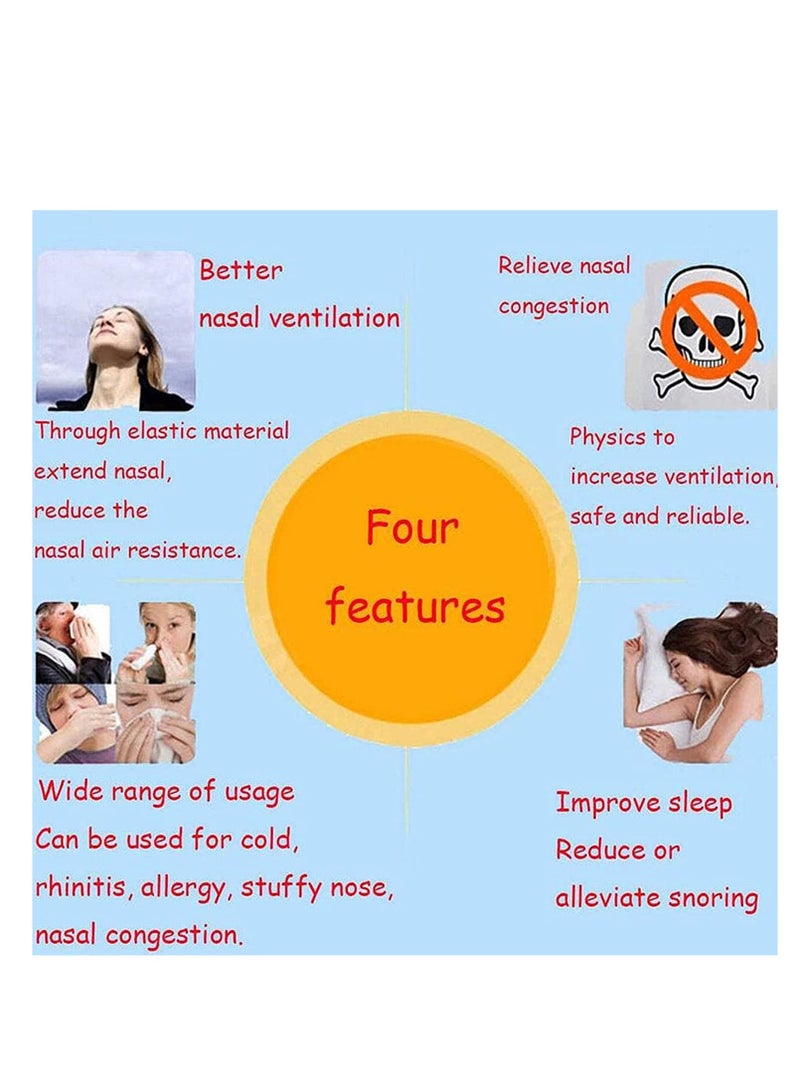 50 PCS Count Better Breath Nasal Strips, Good Sleeping Nasal Pads, Anti Snoring Patch Large (66mmBeibi 19mm) - Image 5