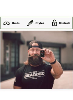 Live Bearded Live Bearded: Mustache Wax Stick - Made in the USA with All-Natural Ingredients - Beeswax, Lanolin, Jojoba Oil, Essential Oils - Medium Hold Mustache & Beard Wax for Men - American Scent, 0.35 Oz  - Image 4