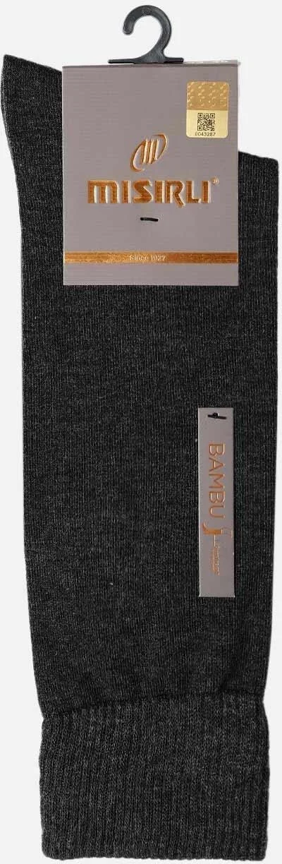 Mısırlı Egyptian Men's Bamboo Single Anthracite Long Socks M 62500 A