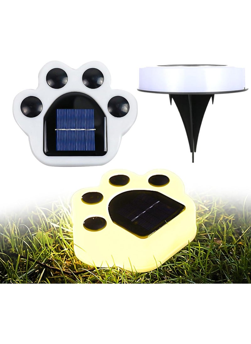 XVersion 4pcs Solar Led Lights Warm White, Decorative Lights for Garden, Waterproof Outdoor Pathway Lights Portable Outdoor Lights Walkway for Party, Home, Events Warm White - Bear Design  - Image 1