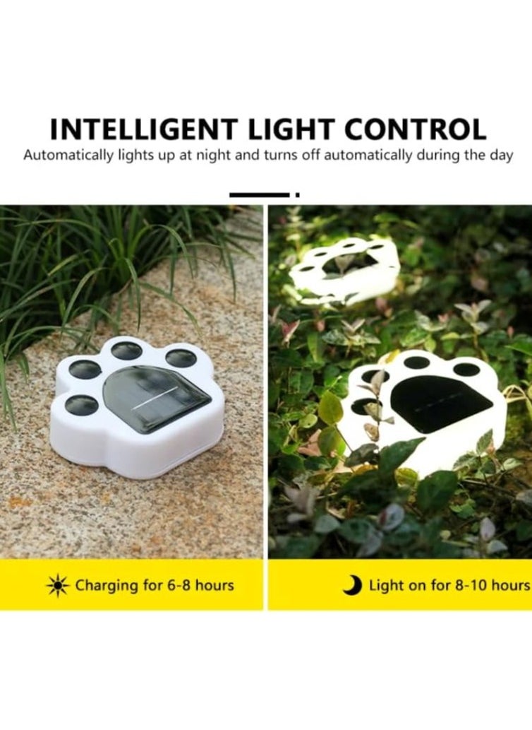 XVersion 4pcs Solar Led Lights Warm White, Decorative Lights for Garden, Waterproof Outdoor Pathway Lights Portable Outdoor Lights Walkway for Party, Home, Events Warm White - Bear Design  - Image 4