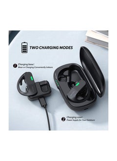 Dacom Water-resistant Wireless TWS Earbuds with Mic, Black - Bone Conduction Waterproof Sports Earphones Bluetooth Headphones Stereo  - Image 5