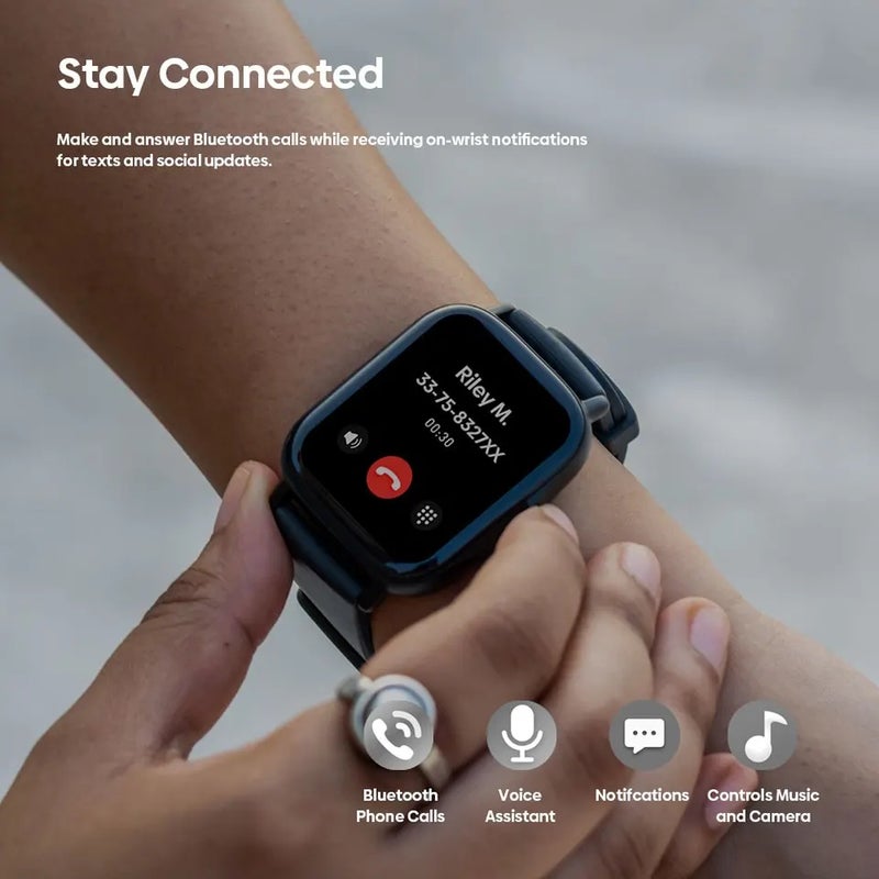 زيبليز ساعة ذكية Zeblaze Btalk PRO 1.91'' HD Big HD Display Voice Calling Smart Watch 300+ Watch Faces Health and Fitness Tracking Smartwatch, Black - Image 5