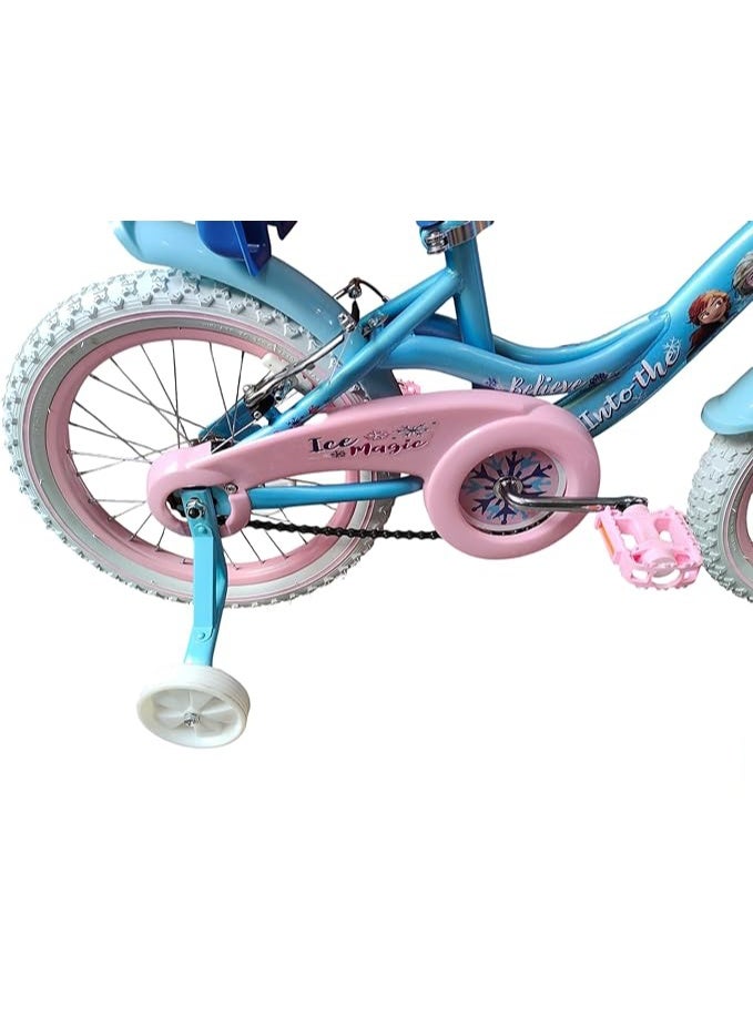 Kids Bike Girls Freestyle Bicycle 12 Inch with Training Wheels, with Kickstand Child's Bike, Pink - Image 4