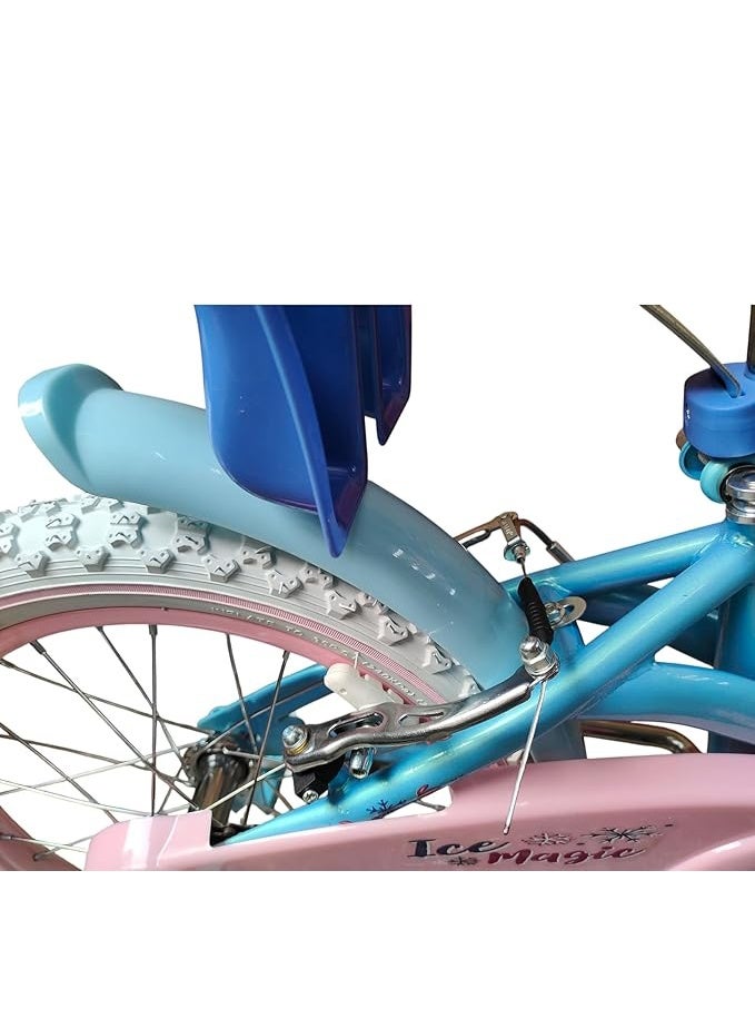 Kids Bike Girls Freestyle Bicycle 12 Inch with Training Wheels, with Kickstand Child's Bike, Pink - Image 3