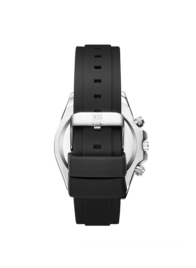 كينيث سكوت ساعة رجالية كرونو متعددة الوظائف بسوار سيليكون أسود - Image 3