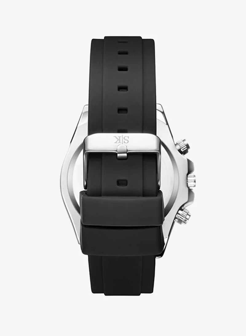 Kenneth Scott Dark Blue Men's Silicone Chrono & Multi Function Watch K23149-SSBN - 45 mm for Men | Best Price UAE