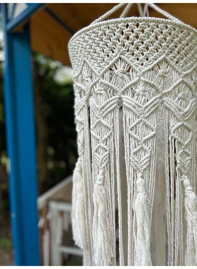 Antikiano Macrame Hanging Lantern,Boho Pendant Lamp,Tassel - Image 2