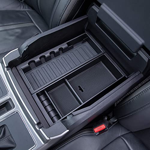 PIMCAR Compatible with Ford 2015-2020 F150, 2017-2022 F250 F350 F450, 2018-2024 Expedition Center Console Organizer Insert Tray Pallet Storage Accessories (Work Great with The Factory Tray)-One Piece - Image 1