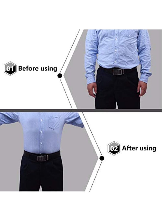 Mens Shirt Stays Upgrade Adjustable Elastic Garter Military Shirts Holder with Non-slip Locking Clamps - Image 3