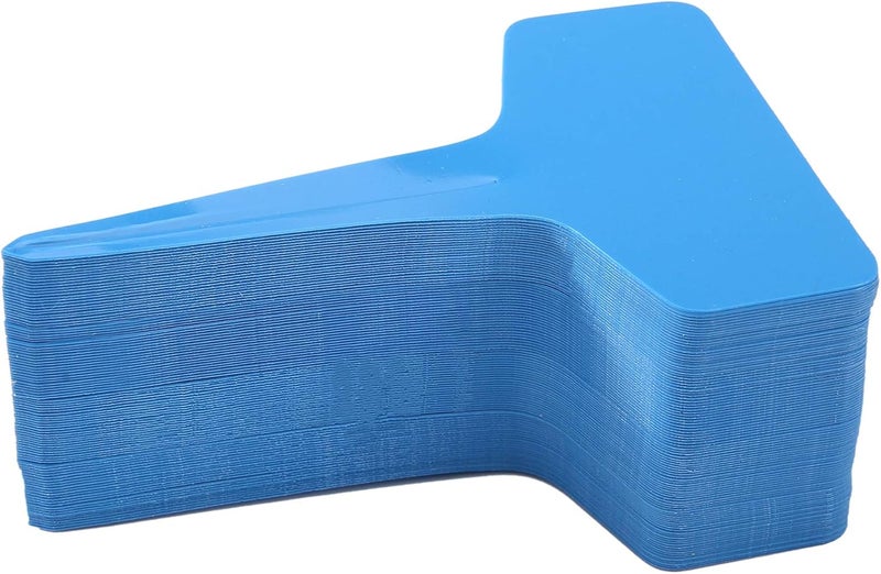 Mihey 100 Pcs T-Type Plant Labels with a Gel Pen, Waterproof Nursery Plant Tags Plastic Garden Markers, Blue, 6 x 10cm - Image 4