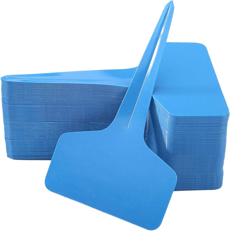 Mihey 100 Pcs T-Type Plant Labels with a Gel Pen, Waterproof Nursery Plant Tags Plastic Garden Markers, Blue, 6 x 10cm - Image 3