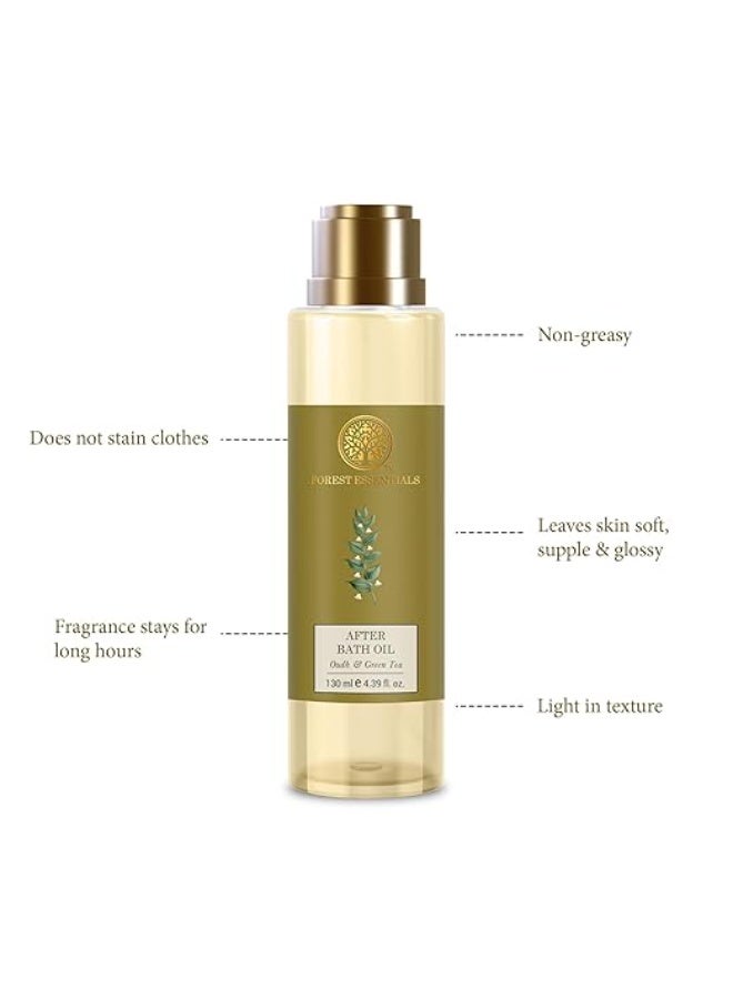 Forest Essentials After Bath Oil Oudh & Green Tea | After Shower on Wet Skin | Keeps Skin Hydrated | For Lightly Scented & Soft Skin | For Daily Use - Image 3