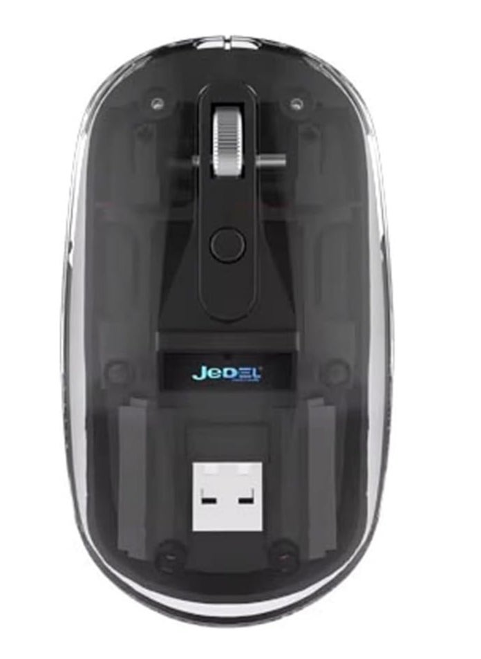 ماوس لاسلكي WD131P، اتصال بلوتوث مزدوج و2.4 جيجاهرتز لتجربة مستخدم مستقرة وسلسة، تصميم مريح باللون الأسود الأنيق، دقة قابلة للتعديل تصل إلى 1600 نقطة في البوصة، بطارية طويلة العمر قابلة لإعادة الشحن، إضاءة RGB مبهرة، مثالي للألعاب والعمل المكتبي والدراسة وأجهزة الكمبيوتر المحمولة والكمبيوتر