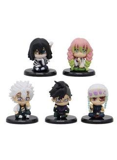 Trunkin Trunkin | Demon Slayer Chibi Small Action Figure Set of 5 | Model C - Kimetsu no Yaiba Anime Figurines | PVC Multicolour Doll Toys Fan Collection Gifts for Anime Fans | 5.7 Cms |  - Image 1