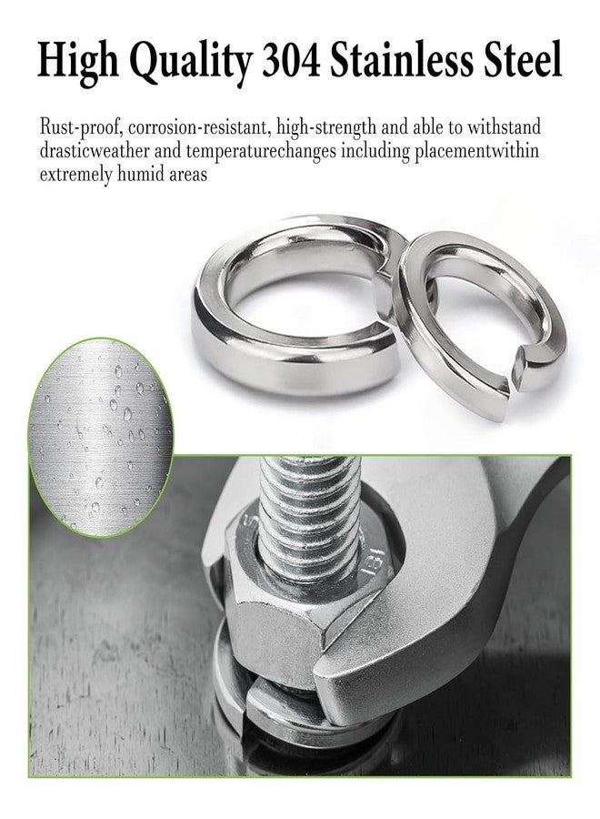 Vifmy Spring Lock Washers Kit (1000 Pack) M2 M2.5 M3 M4 M6 M8 M10 M12 Metric Lock Washers Set, 304 Stainless Steel Lock Washers For Screws - Image 3
