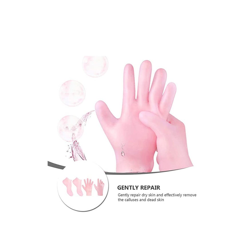 SOLARAE Smooth, Moisturizing Socks Set Gel Spa Gloves Skin Care Socks, for Moisturize Soften Repairing Hands Feet Callus Remover, Gifts for Friends and Families - Image 4