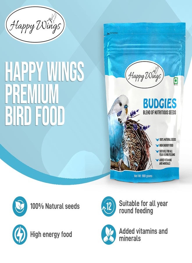 Happy Wings Mix Seed Bird Food for Budgies, Love Birds, Finches, Canaries - (900gm x 2) Pack | Premium Seed Blend | Bird Food for All Life Stages - Image 4